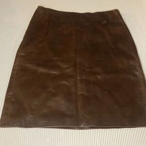 Finity Brown Leather High waist Skirt size 8